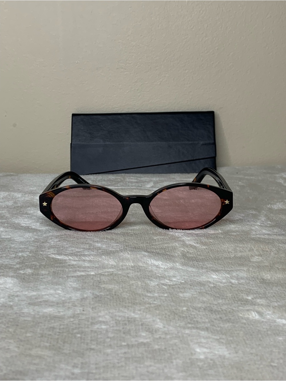 Mint Dior Pacific R1I Womens Oval Sunglasses Brown Tortoiseshell Pink Lens
